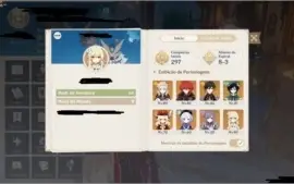 Conta Genshin (AR 56) – 8 personagens 5 estrelas + 4 armas