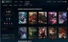 Conta no lol Diamante 4, 148 skins, Todos champs