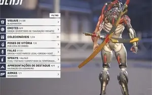 Conta Overwatch level 700 com mais de 100 skins lendarias