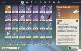 Conta Genshin AR48 + 3300 Pprimogens + 61 resinas frágeis