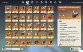 Conta Genshin AR48 + 3300 Pprimogens + 61 resinas frágeis