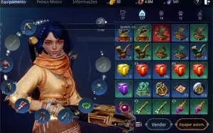 VENDE SE CONTA LVL 65 SERVIDOR SA 93 COM COURO EPICO