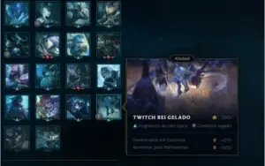Conta Lol Platina 114 skins - tds os champs 8K ESS. AMARELA