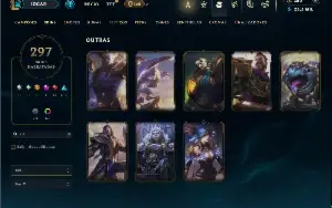 Unranked com TODOS os champs e 297 Skins ( MID / JG / TOP )