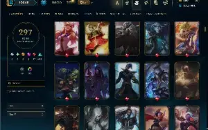 Unranked com TODOS os champs e 297 Skins ( MID / JG / TOP )