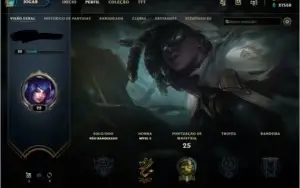 CONTAS UNRAKED LEAGUE OF LEGENDS
