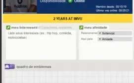 Conta de Imvu com AG eAp com roupas (masculino)