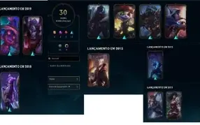 Conta Platina II com 52 champs e 30 skins
