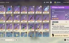CONTA GENSHIN AR50 E MAIS 4 PERSONAGENS 5 ESTRELAS