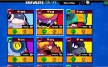 Conta SEMIFULL Brawl Stars 39 Brawlers(+Clube top 5 BR)