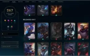 CONTA LOL D1 TODOS CHAMPS 267 SKINS