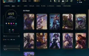 Platina 4 com TODOS os champs e 452 Skins + 3 RARAS