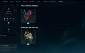 Conta lol TODOS compeões, lvl. 227, 116 skins habilitadas