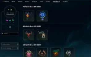 Conta lol TODOS compeões, lvl. 227, 116 skins habilitadas