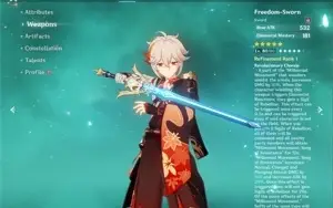 Conta Genshin Kazuha + Sua Espada 5*+ Eula + Yoimyah + Jean