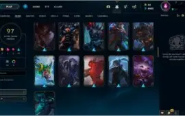 CONTA LOL PLATINA 4/108 CHAMPS/ 97 SKINS/ SKINS NA DESCRIÇÃO