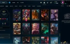 CONTA LOL PLATINA 4/108 CHAMPS/ 97 SKINS/ SKINS NA DESCRIÇÃO