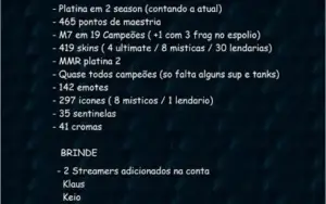 Conta League of Legends 419 Skins