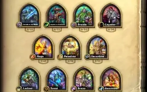 Conta HEARTHSTONE +418 lendárias (todas as cartas padrão)
