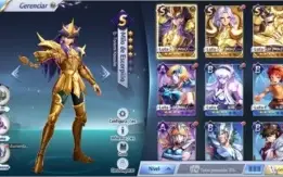 saint seiya awakening nivel com cavaleireiros de ouro