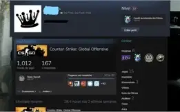 CONTA CS GO RANK AGUIA 2 1K+ DE HORAS DE JOGO