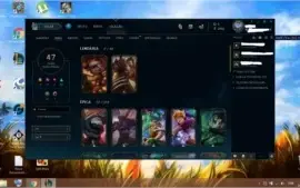 Platina 1 com borda de platina 110 champs 47 skins