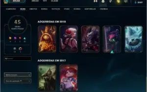 CONTA DE LOL PLATINA 4 / LEVEL 163 VARIAS SKINS