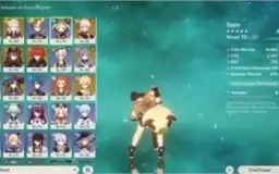 hu tao,kazuha,ganyu,itto,albedo e varias arma t5*