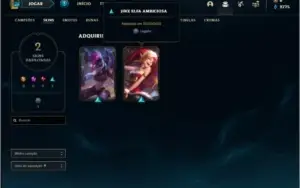 Conta bronze 3 com 21 champs e 2 skins