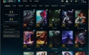 Conta bronze 3 com 21 champs e 2 skins