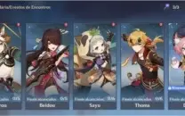 Vendo conta genshin ar35 com quatro 5* e uma arma 5*