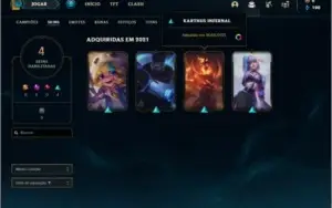 Conta prata 2 com 4 skins epicas e 25 champs