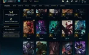 Conta prata 2 com 4 skins epicas e 25 champs