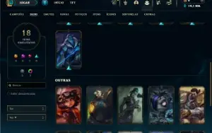 Platina 4 com 50 Champs e 18 Skins + 27 Espolios