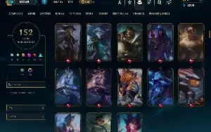 Ouro 3 com TODOS os champs e 152 Skins ( JG / ADC / MID )