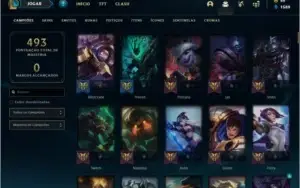 Conta prata 2 com 87 skins e 143 champs