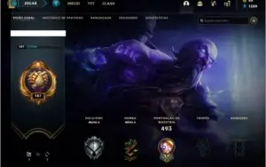Conta prata 2 com 87 skins e 143 champs