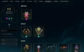 Conta League of Legends / lvl 856 / 393 skins / Platina 1
