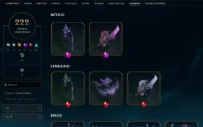 Conta League of Legends / lvl 856 / 393 skins / Platina 1