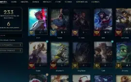 Bronze 4 com 140 Champs e 68 Skins + 650 RP