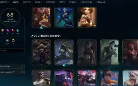 Bronze 4 com 140 Champs e 68 Skins + 650 RP