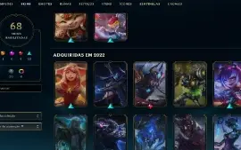 Bronze 4 com 140 Champs e 68 Skins + 650 RP