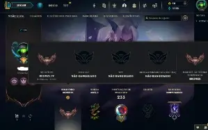 Bronze 4 com 140 Champs e 68 Skins + 650 RP