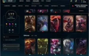 Conta LOL Gold II Muitas Skins
