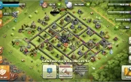 Clash of Clans CV 9 mal upada e CC4 com troca de nome