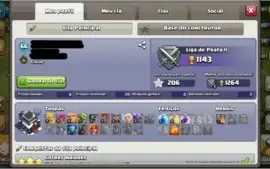 Clash of Clans CV 9 mal upada e CC4 com troca de nome