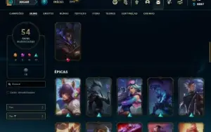 Conta bronze 2 com 90 Champs e 54 Skins ( MAIN ADC )