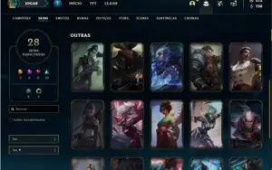 Conta prata 4 com 54 Champs e 28 Skins + 18 Espolios