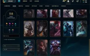 Conta prata 4 com 54 Champs e 28 Skins + 18 Espolios