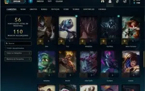 Conta prata 4 com 54 Champs e 28 Skins + 18 Espolios
